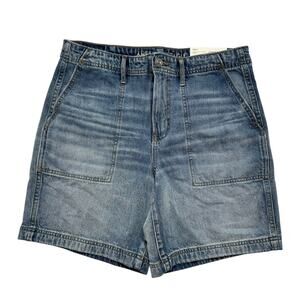 AMERICAN EAGLE *NEW* Stigrid 8” Perfect Bermuda Short 4 27W High Rise Denim
